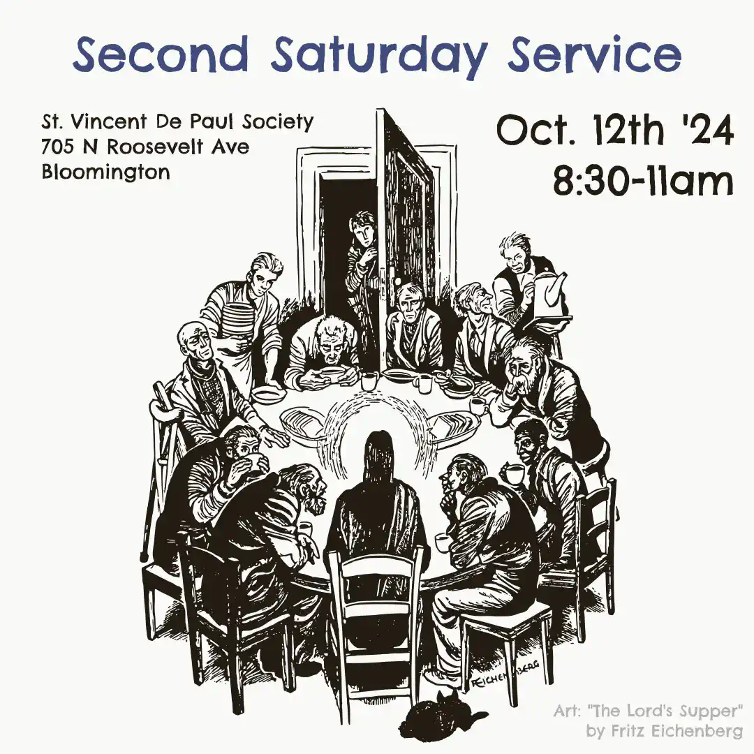 Second Saturday Service - <p>We are helping at the St. Vincent De Paul Society - every second Saturday!</p>