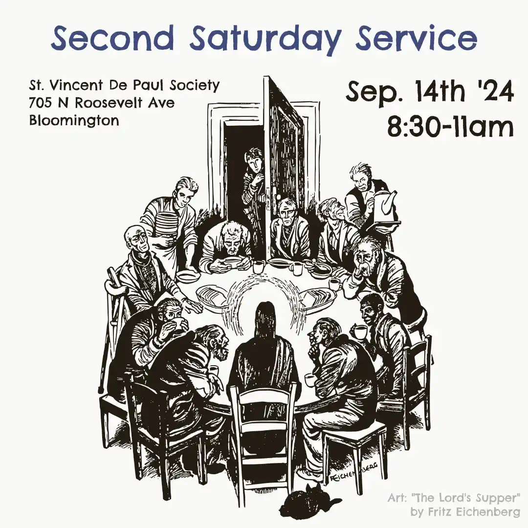 Second Saturday Service - <p>We are helping at the St. Vincent De Paul Society - every second Saturday!</p>
